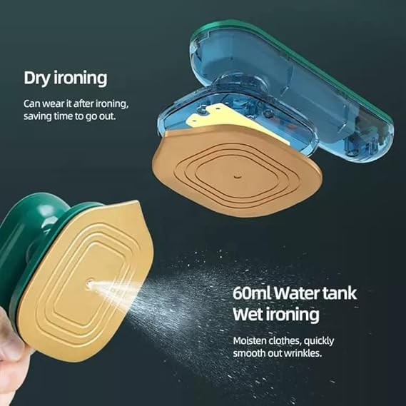 Portable Micro Steam Iron – 2-in-1 Travel Garment Steamer