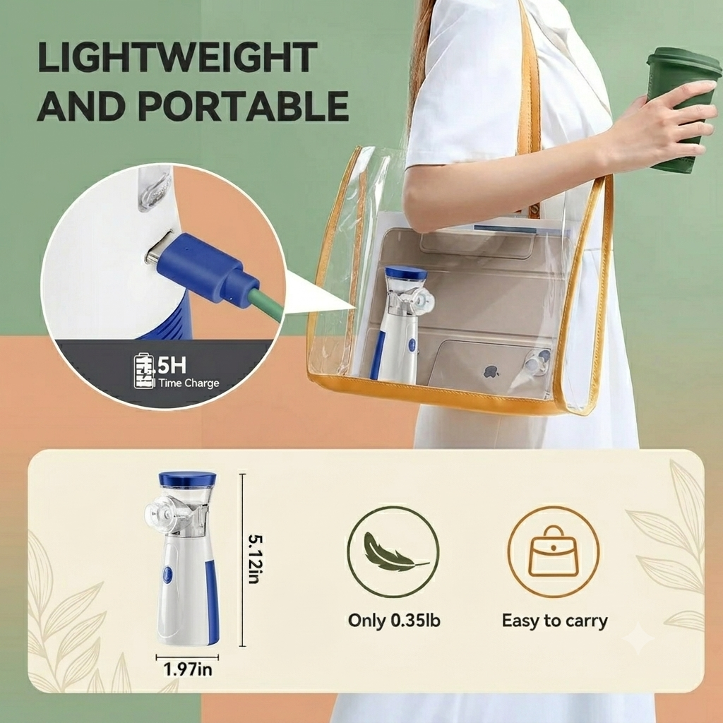 Portable Mesh Nebulizer – For Adults & Children