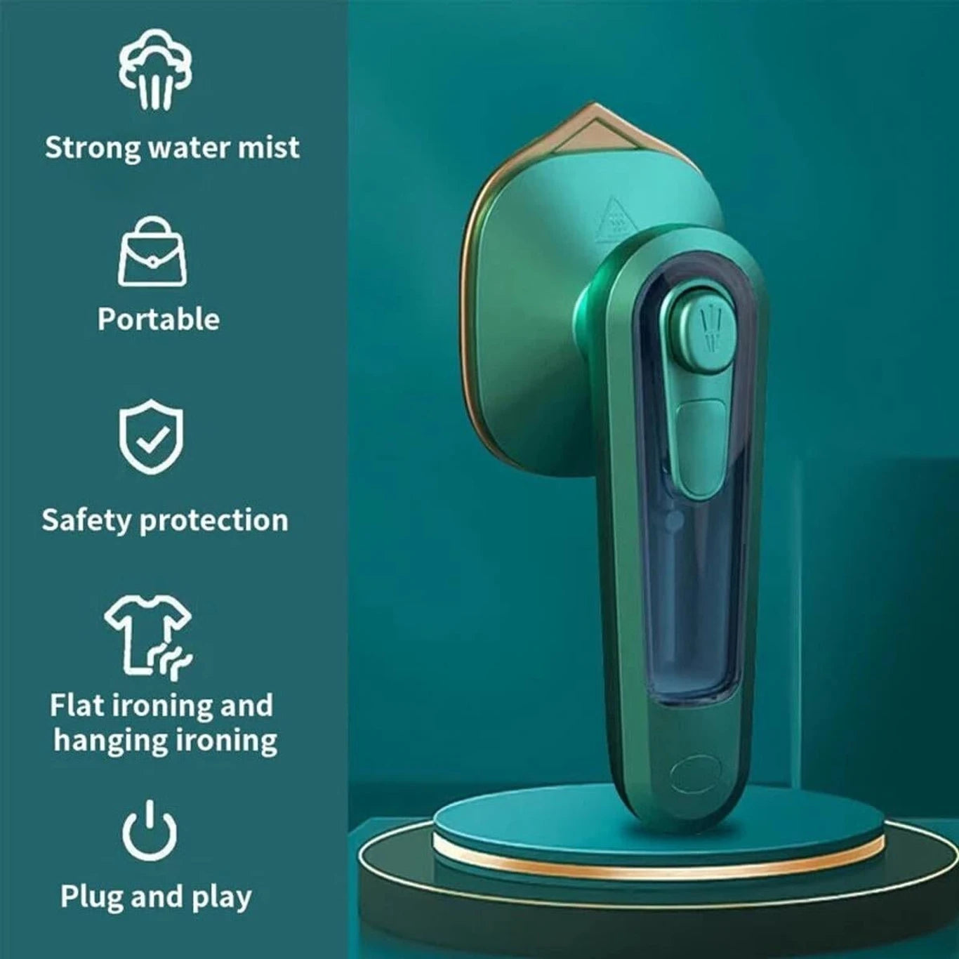 Portable Micro Steam Iron – 2-in-1 Travel Garment Steamer